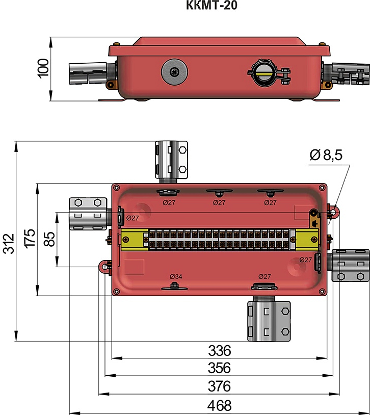 ККМТ-20 коробка клеммная У3 IP31 для трубной электропроводки ГОФРОМАТИК