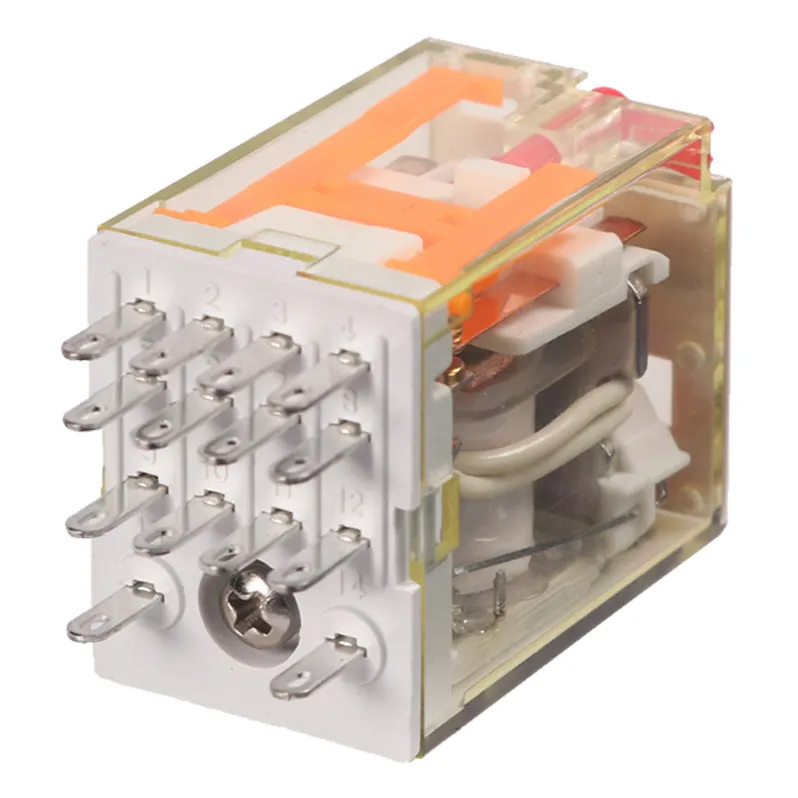 Реле RKF4CO730LT, 4CO, 6A(250VAC/30VDC), 230VAC, мех. индикация, тест-кнопка с блокировкой, LED