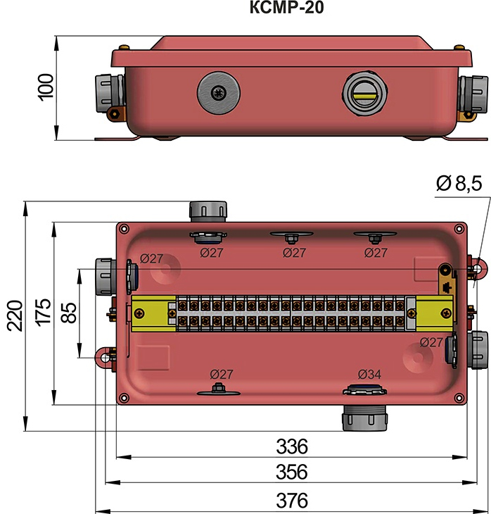 КСМР-20 коробка соединительная У2 IP54 для металлорукава ГОФРОМАТИК