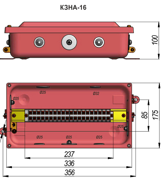 КЗНА-16 клеммная коробка с зажимами наборными У3 IP43 ГОФРОМАТИК